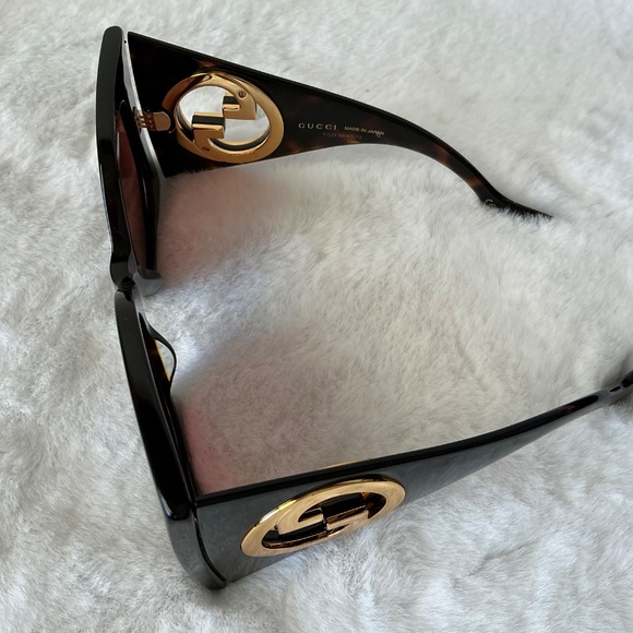 NWOT GUCCI Havana 55MM Oversized Square Plastic Sunglasses main image 6